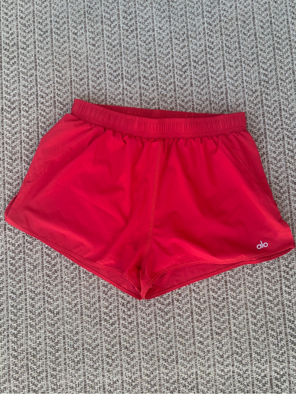 ALO Yoga Women's Red Shorts - Picture 3 of 10